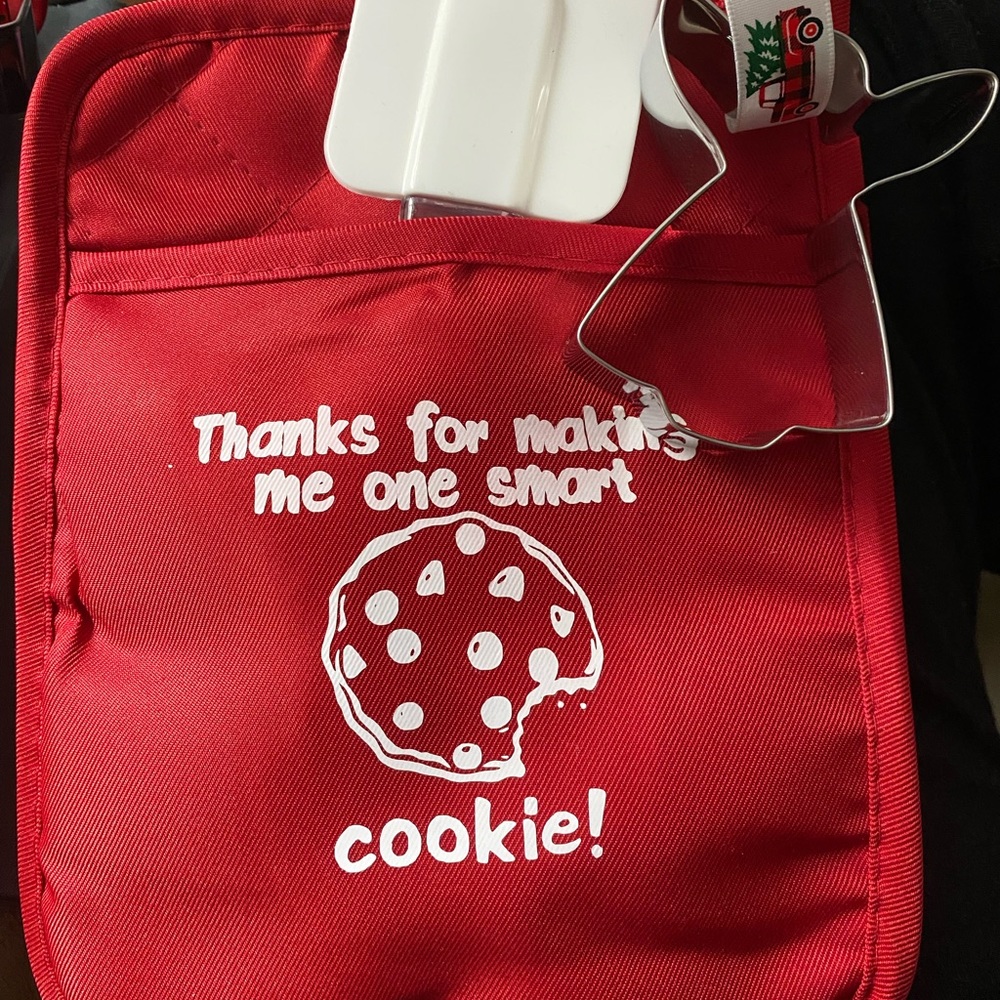 Handmade vinyl oven mitt with saying